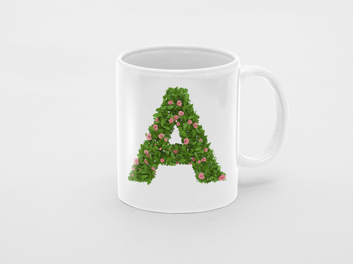 Springtime floral initial mug personalized realtor closing gift