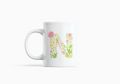 Summer initial mug personalized closing gift for NJ real estate clients