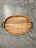 Oval wood tray personalized realtor closing gift NJ