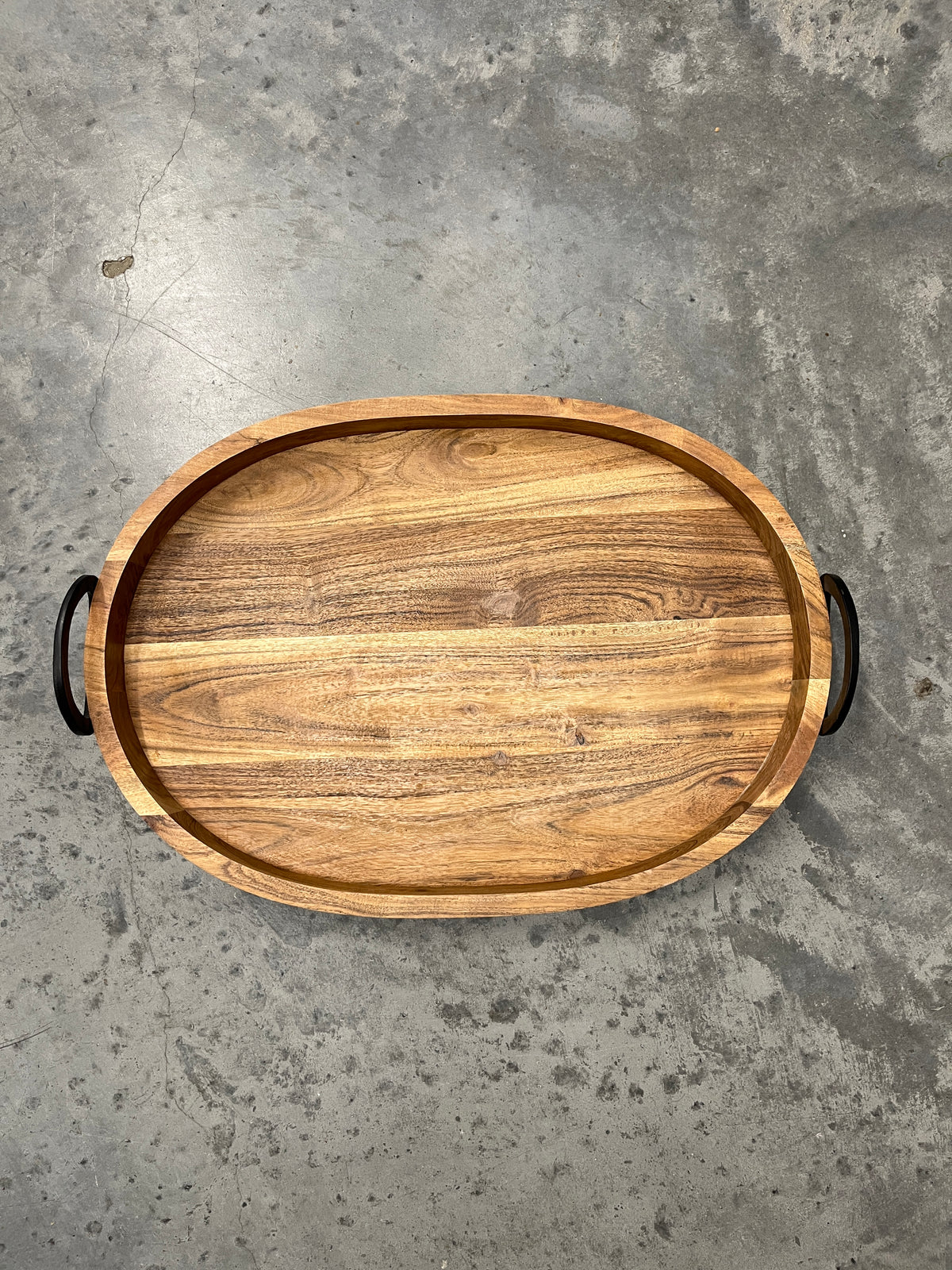 Oval wood tray personalized realtor closing gift NJ