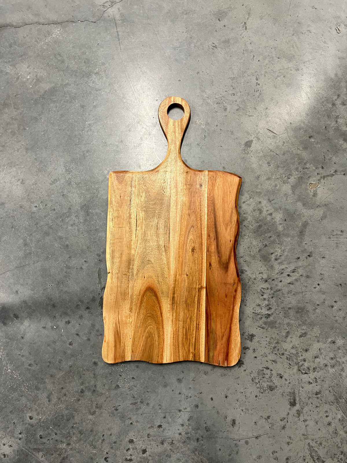 Scallop edge charcuterie board with handle realtor closing gift NJ