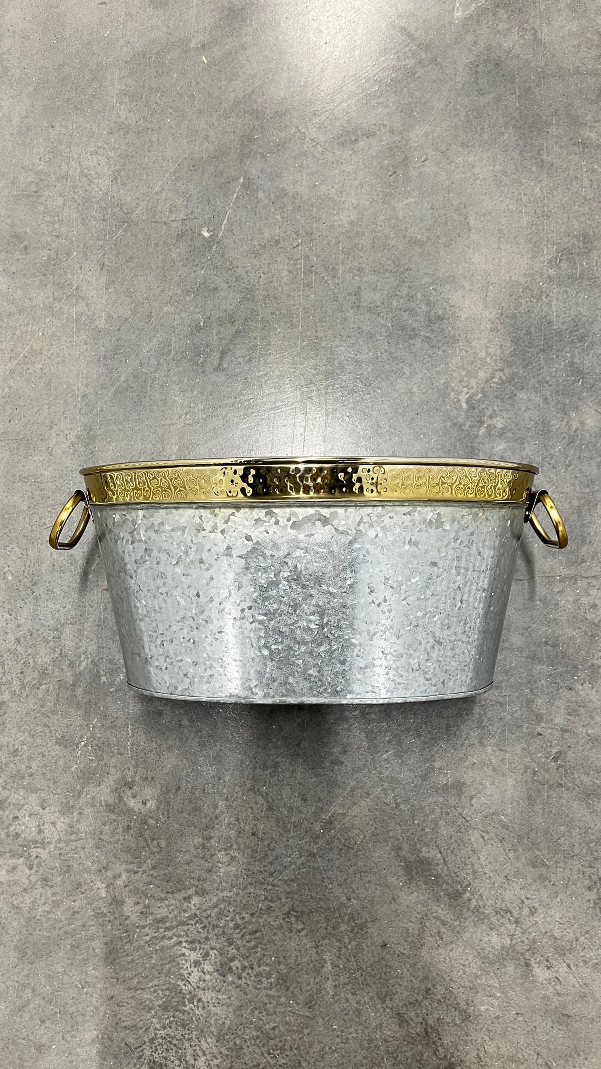 Custom galvanized beverage tub for realtor open house and client events NJ