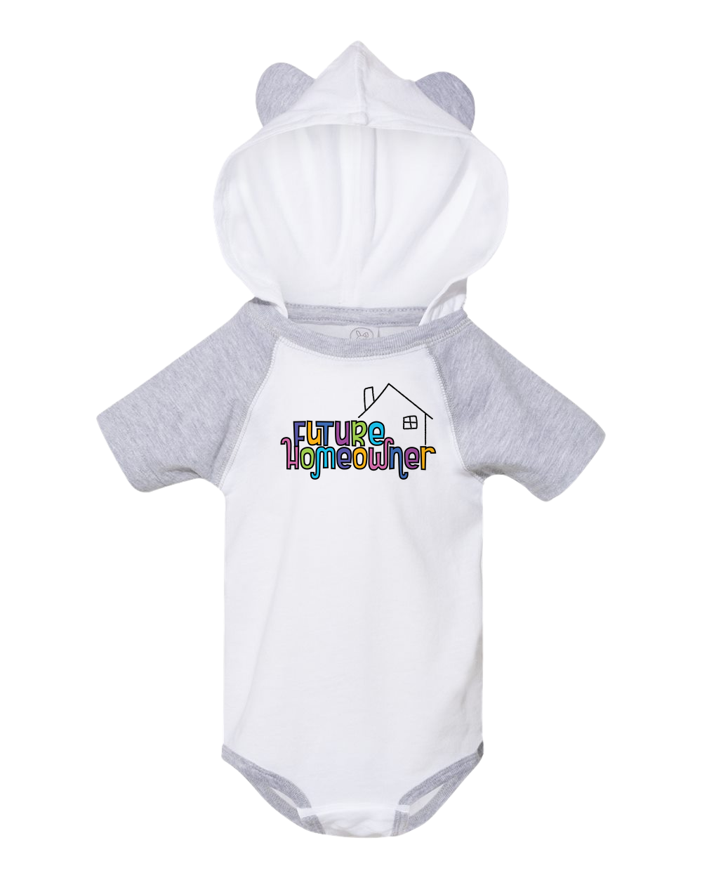 Future homeowner hooded baby onesie realtor closing gift