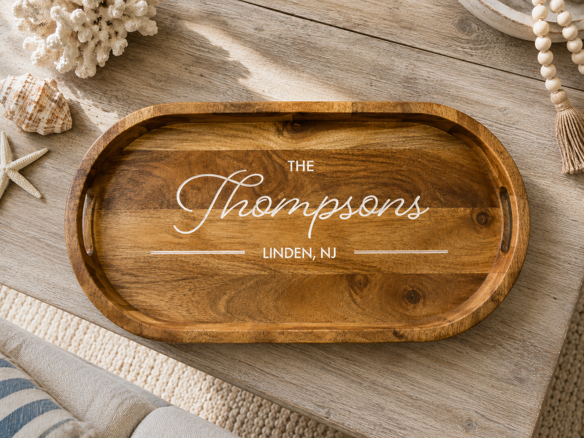 Coastal White Textured Surving Tray