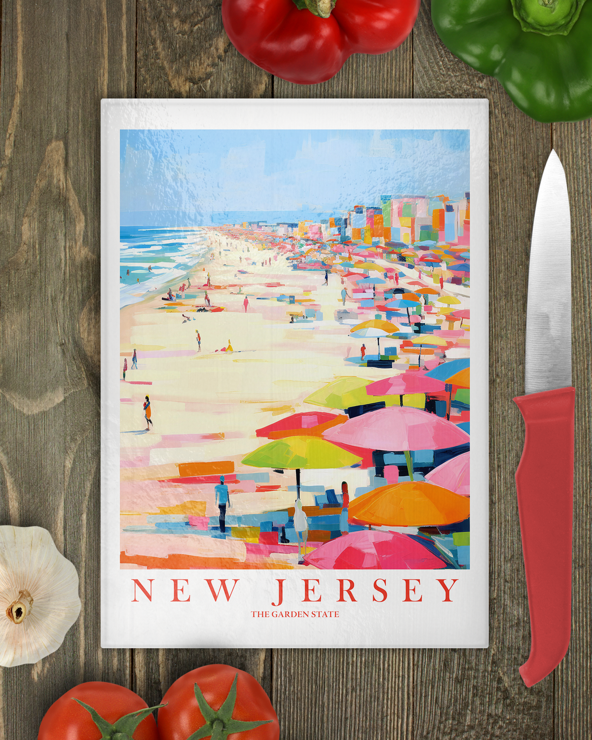 New Jersey glass cutting board beach design for NJ real estate closing