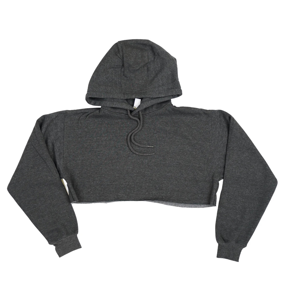 Fleece cropped hoodie gray real estate team gear for women