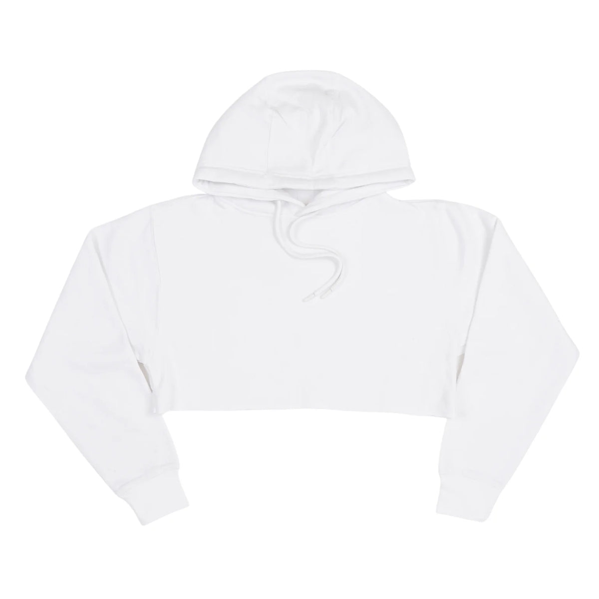 White fleece cropped hoodie for women real estate agents