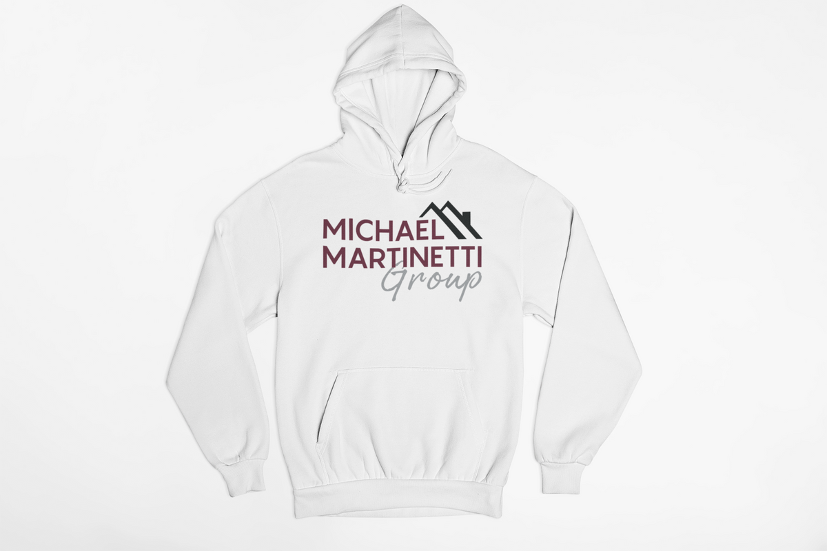 Pullover hoodie flat lay real estate agent team gear