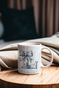 Coquette chinoiserie initial mug personalized realtor closing gift