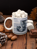 Winter chinoiserie initial mug personalized closing gift NJ realtors