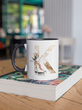 Winter initial mug personalized holiday closing gift for NJ real estate
